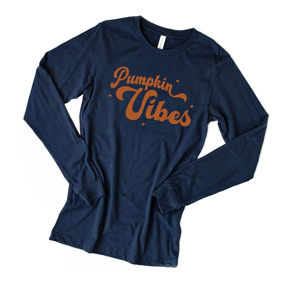 Pumpkin Vibes Stars Long Sleeve Tee