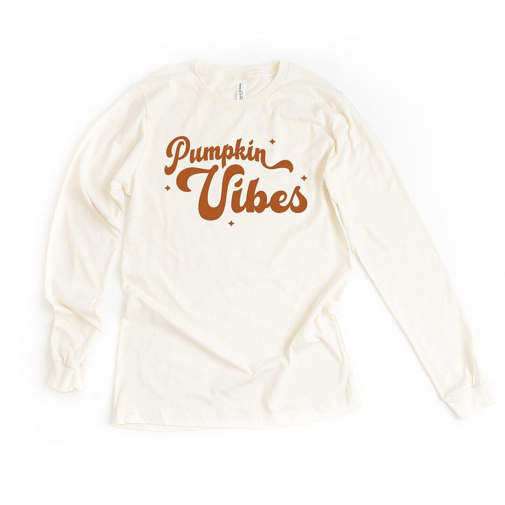 Pumpkin Vibes Stars Long Sleeve Tee