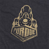 Purdue University Simple Distressed Logo Unisex Adult Heathered Premium T Shirt