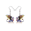 Purple Dragon Drop Earrings