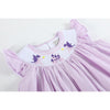 Purple Fairy Castle Smocked Bishop Dress