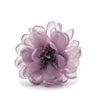 Purple Layered Fabric Floral Brooch