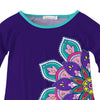 Purple Mandala Floral Print Raglan Tee & Leggings