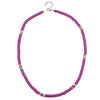 Purple Multi Colored Beaded Necklace - White