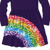 Purple Rainbow Print Skater Dress