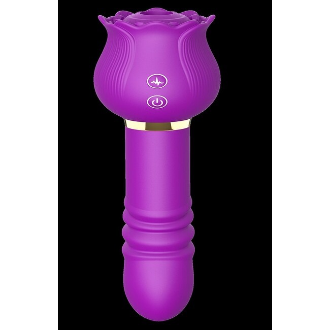 Purple Suction Thrusting Rose Wand