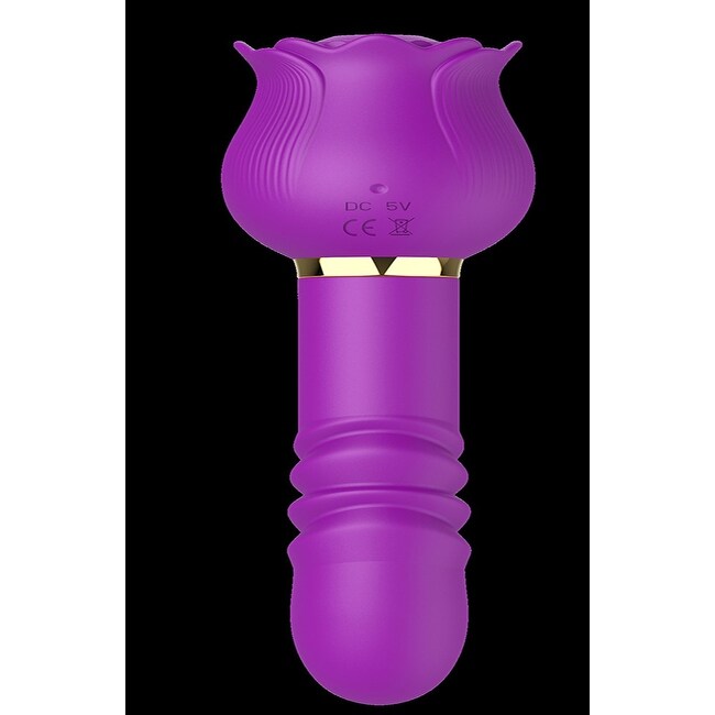 Purple Suction Thrusting Rose Wand