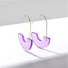 Purple Transparent Threader Earrings