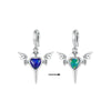 Purple & Sterling Silver Winged Heart Color-Changing Charm