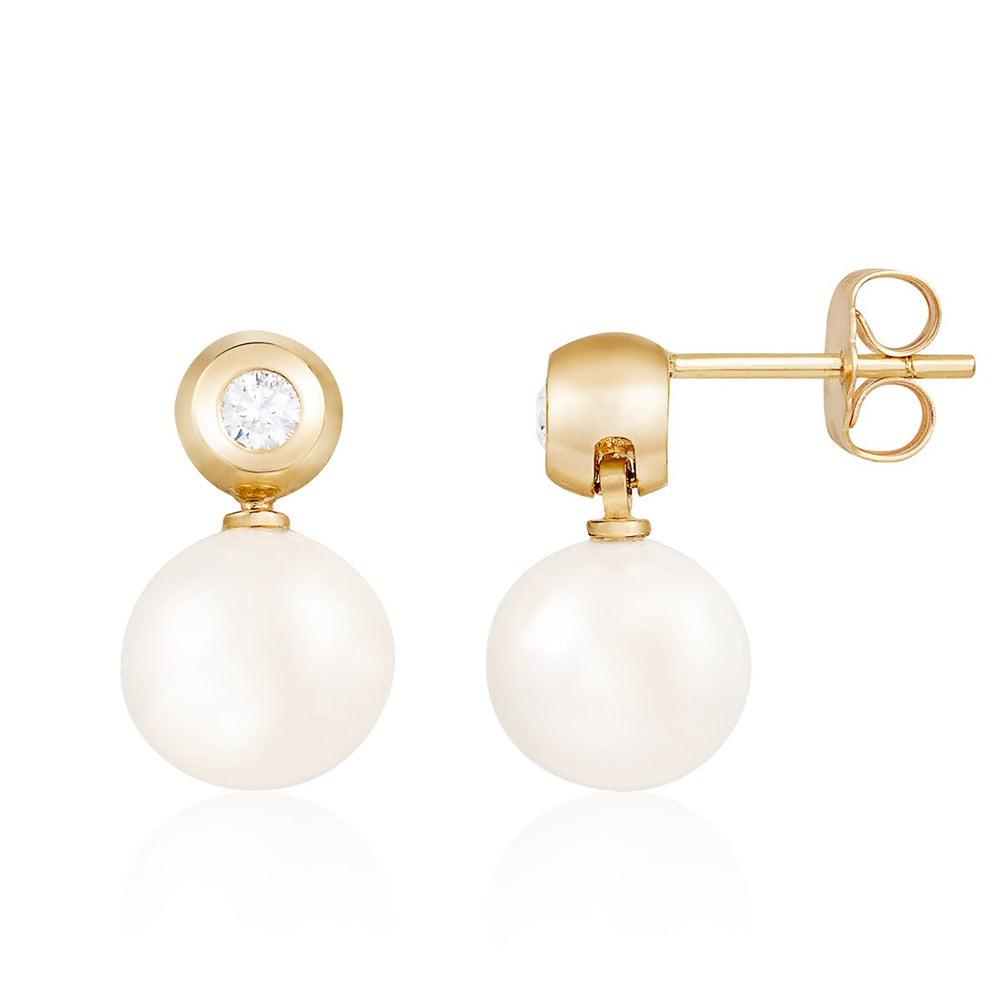 Push back Earrings Pearl