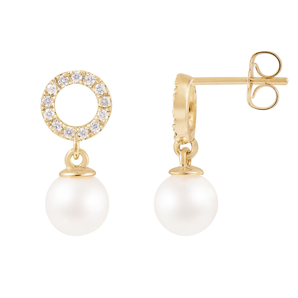 Push back Earrings Pearl