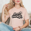 Queen of the Camper Retro Short Sleeve Crewnneck Tee