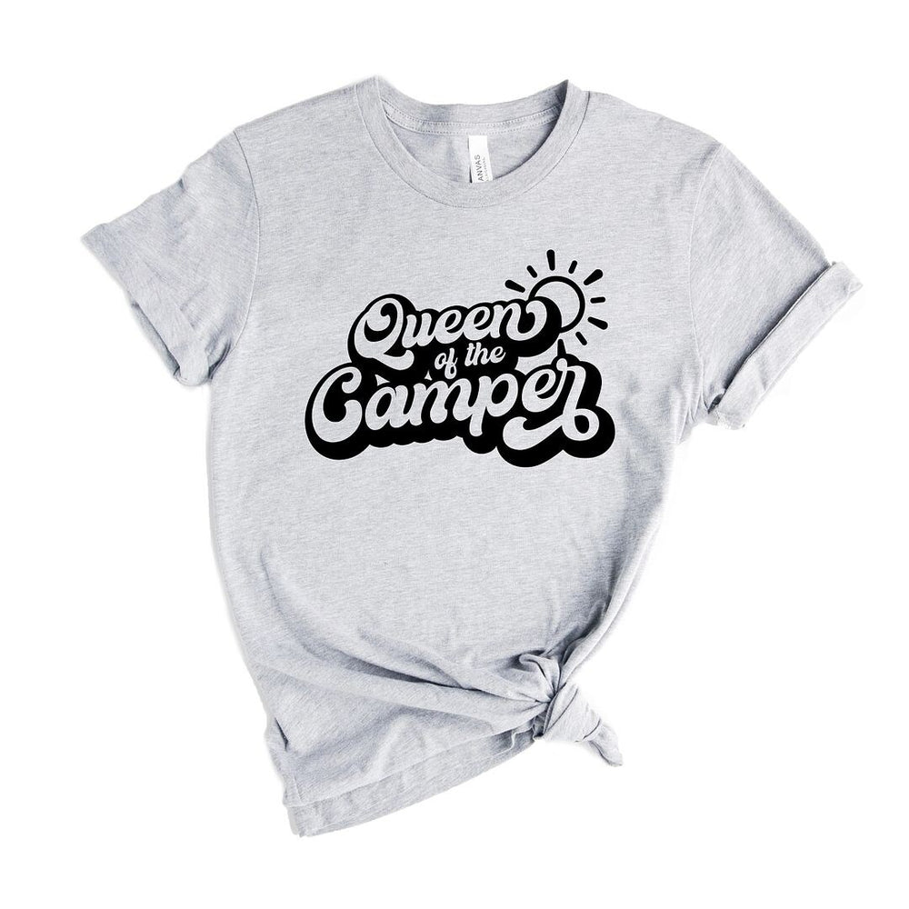 Queen of the Camper Retro Short Sleeve Crewnneck Tee