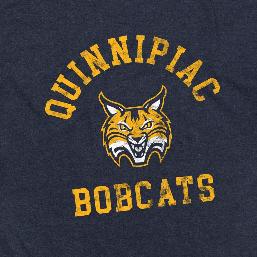 Quinnipiac University Bobcats Unisex Adult Heathered Premium T Shirt