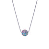 Rainbow Pavé-Set Pendant Necklace with Swarovski Crystals - White