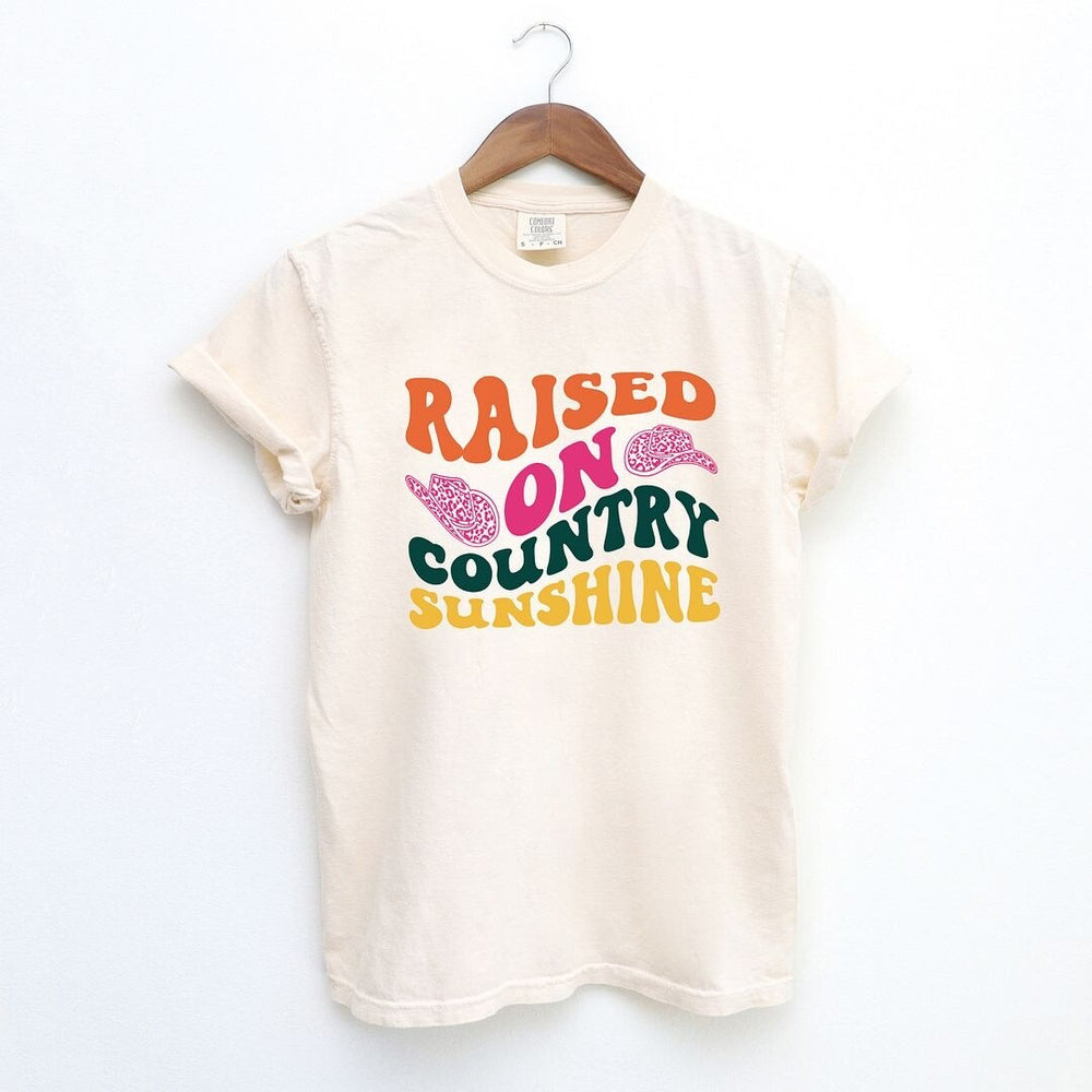 Raised On Country Sunshine Hat Garment Dyed Tee