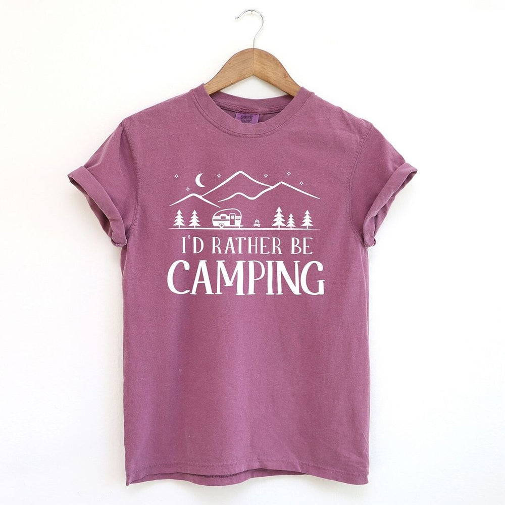 Rather Be Camping Camper Garment Dyed Tee