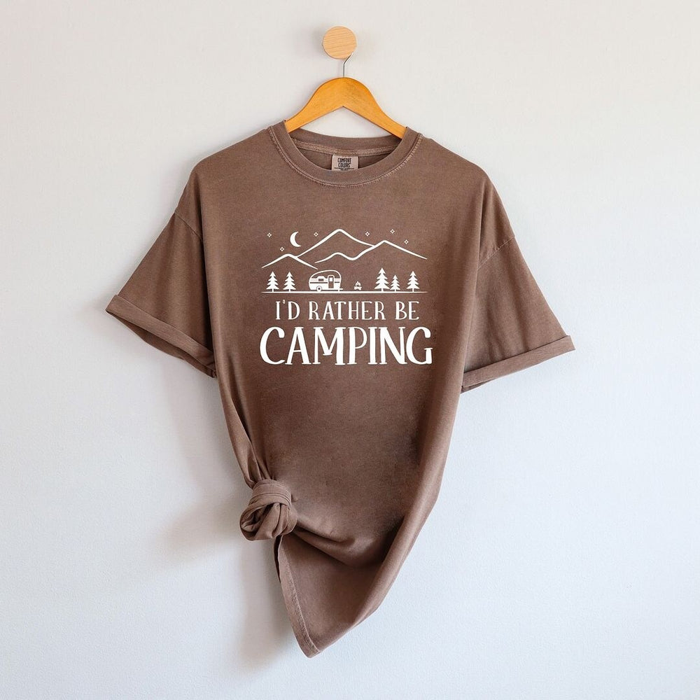 Rather Be Camping Camper Garment Dyed Tee