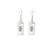 Rectangular Drop Earrings with Sayings