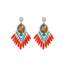 Red Blue Multi Colored Marquis Drop Earrings