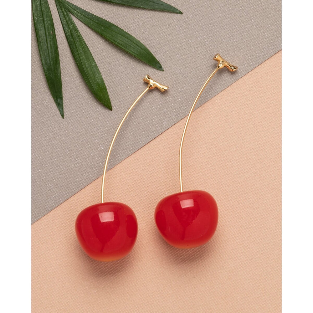 Red Cherry Drop Earrings