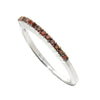 Red Diamond Sterling Silver Stackable Band Ring