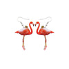 Red Flamingo Drop Earrings