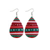 Red Green Star And Stripe Teardrop Earrings