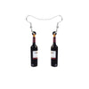 Red Wine Bottle Drop Earrings