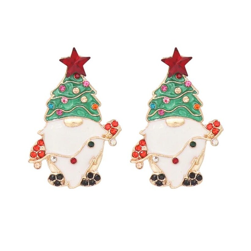 Red & Green Christmas Gnome Earrings