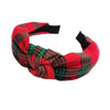 Red & Green Plaid Tartan Knotted Headband