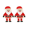 Red & Imitation Pearl Santa Statement Earrings