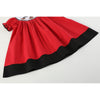 Red and Black Football Smocked Bishop Dress