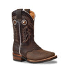 RedHawk Boot Co. Kids Wide Square Toe Cowboy Boots in Bull Mocha