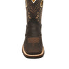 RedHawk Boot Co. Kids Wide Square Toe Cowboy Boots in Bull Mocha