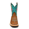 RedHawk Boot Co. Kids Wide Square Toe Cowgirl Boots in Turquoise