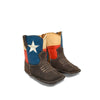 RedHawk Boot Co. Little Cowpokes Brown Wide Square Toe Booties