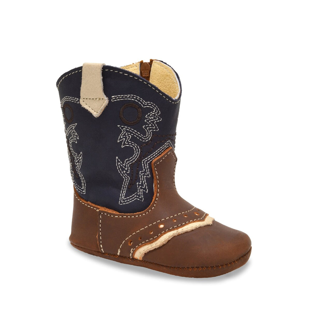 RedHawk Boot Co. Little Cowpokes Round Toe Booties in Blue