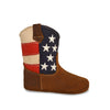 RedHawk Boot Co. Little Cowpokes Round Toe Booties in Star/Stripes