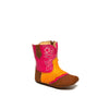 RedHawk Boot Co. Little Cowpokes Square Toe Booties in Fuchsia/Orange