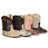 RedHawk Boot Co. Little Cowpokes Square Toe Booties in Fuchsia