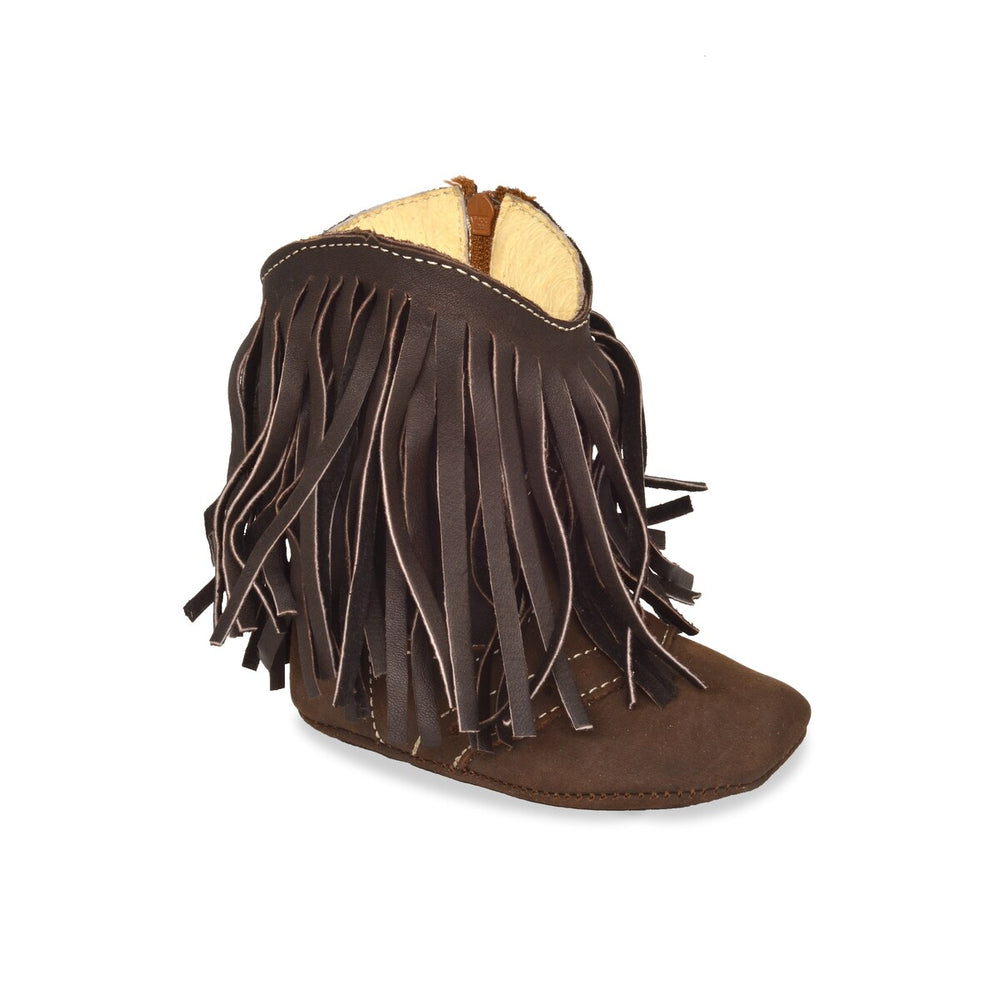 RedHawk Boot Co. Little Cowpokes Square Toe Booties in Mocha