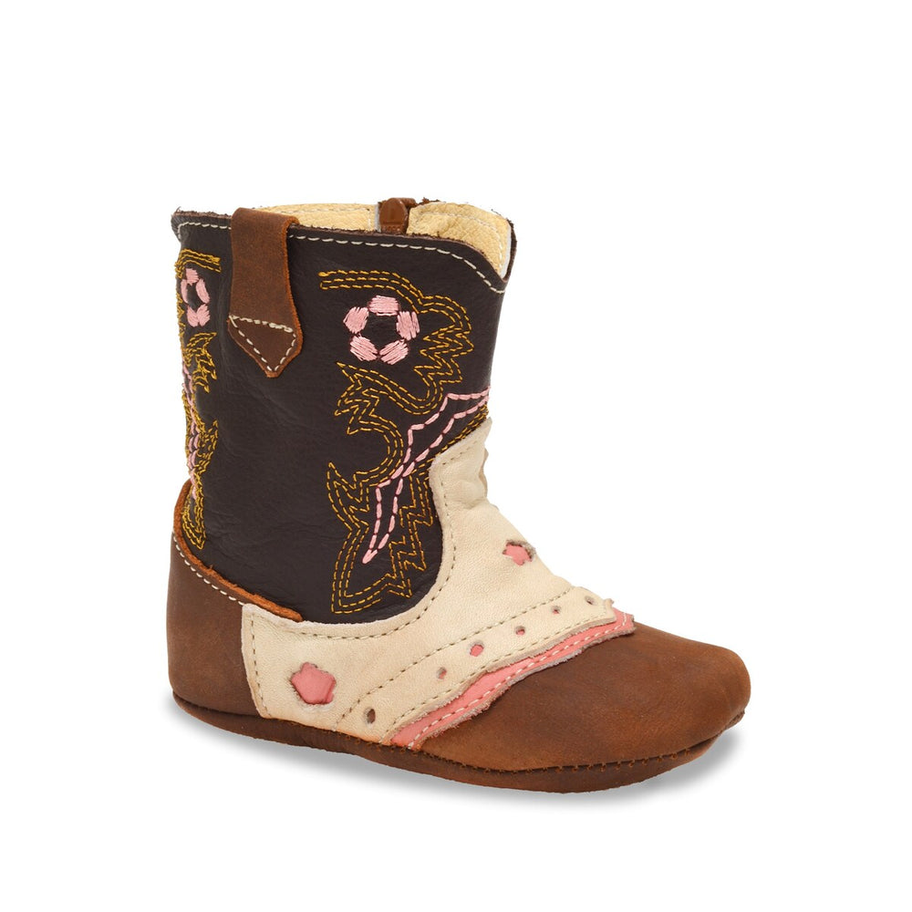 RedHawk Boot Co. Little Cowpokes Square Toe Booties in Pathe