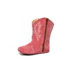 RedHawk Boot Co. Little Cowpokes Square Toe Booties in Pink