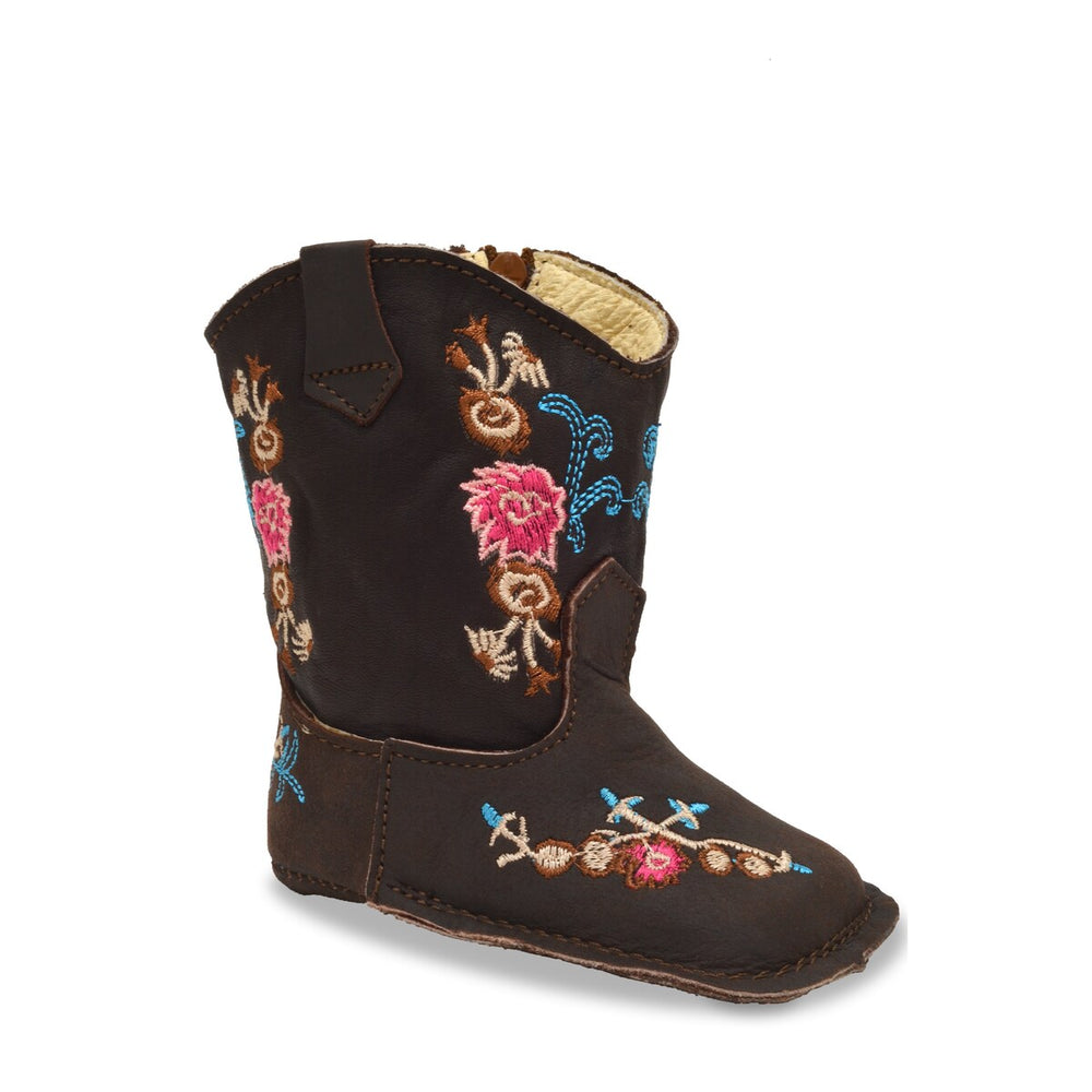 RedHawk Boot Co. Little Cowpokes Wide Square Toe Booties in Bouquet