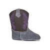 RedHawk Boot Co. Little Cowpokes Wide Square Toe Booties in Purple