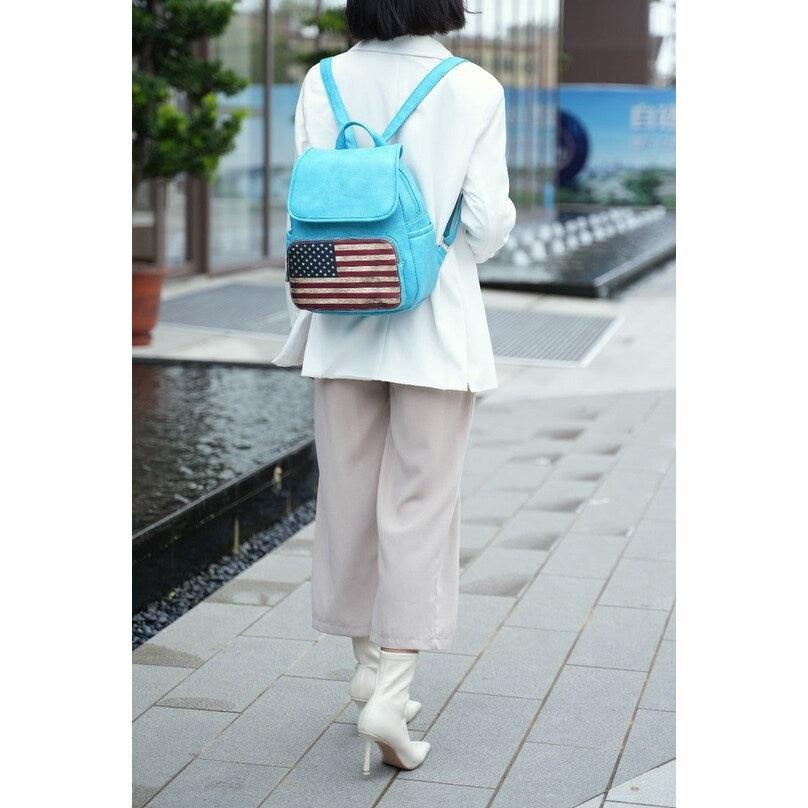 Regina Printed Flag Backpack