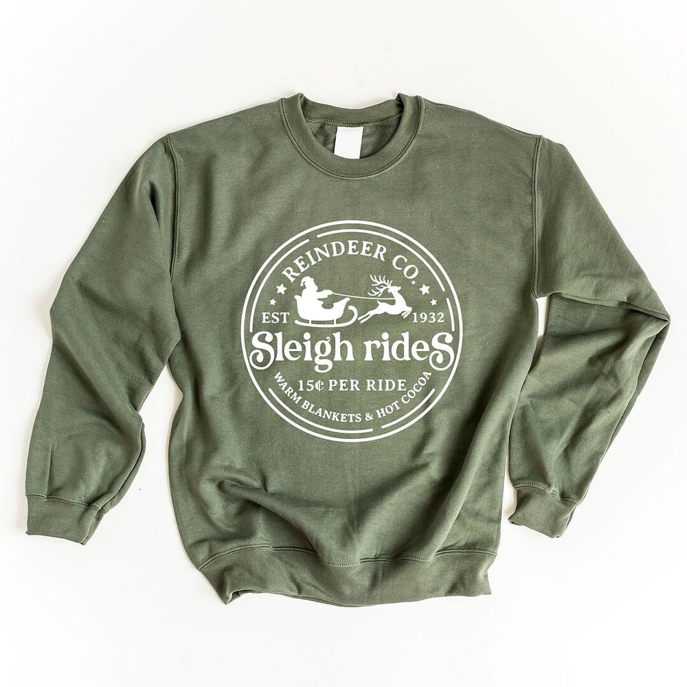 Reindeer Co Sleigh Rides Graphic Sweatshirt