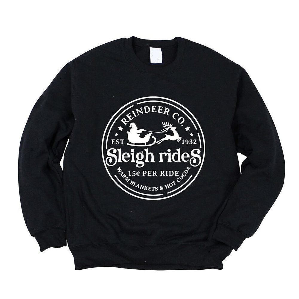 Reindeer Co Sleigh Rides Graphic Sweatshirt