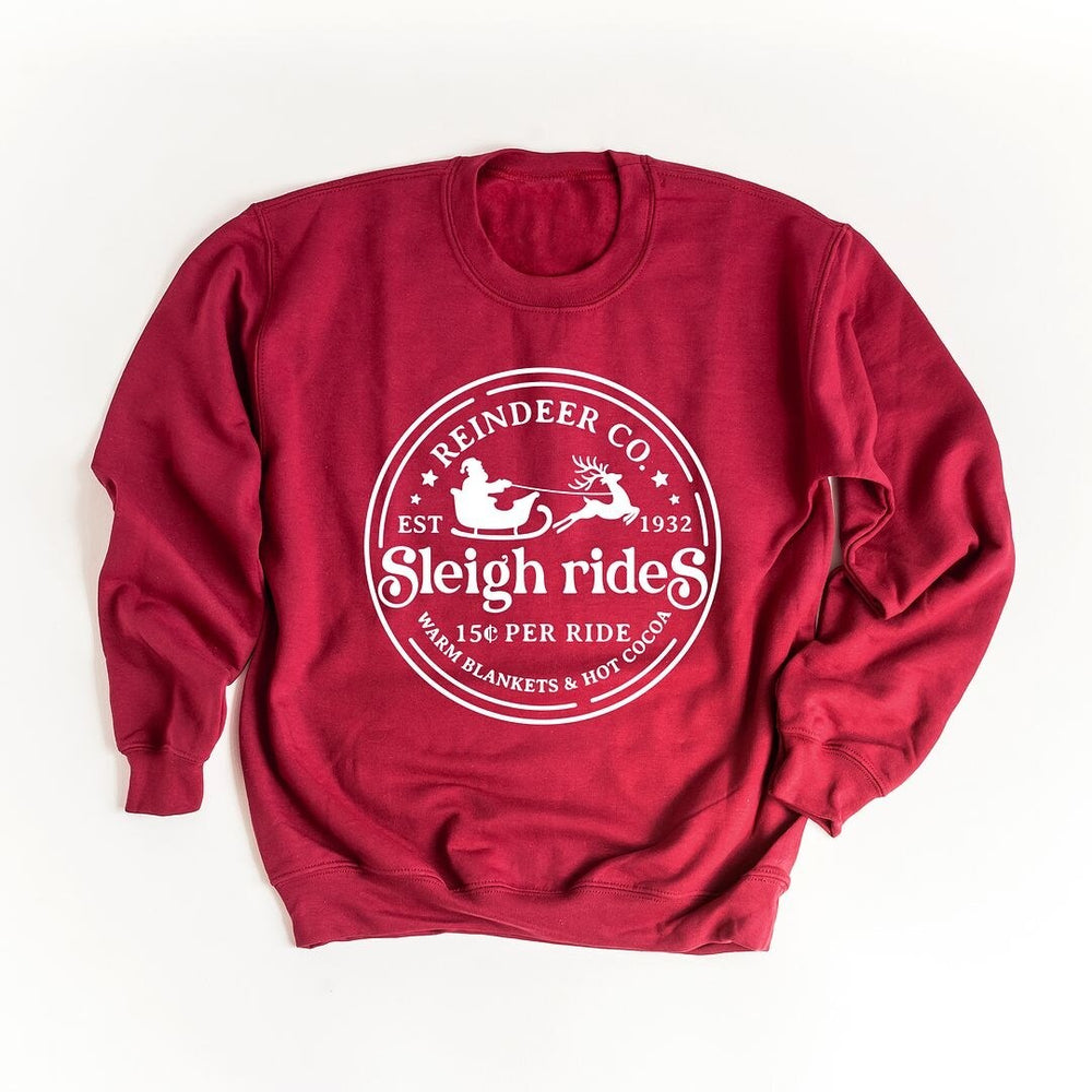 Reindeer Co Sleigh Rides Graphic Sweatshirt